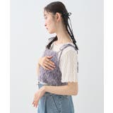 【WEB限定】ベロアリボンフェザービスチェ | earth music&ecology  | 詳細画像5 