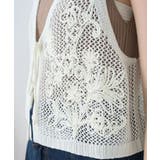 フラワー刺繍メッシュベスト | earth music&ecology | 詳細画像16