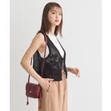 フラワー刺繍メッシュベスト | earth music&ecology | 詳細画像5