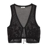 フラワー刺繍メッシュベスト | earth music&ecology | 詳細画像17