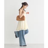 フロントギャザー起毛レースミニワンピース | earth music&ecology | 詳細画像6