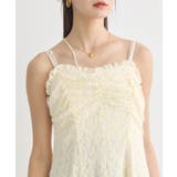 フロントギャザー起毛レースミニワンピース | earth music&ecology | 詳細画像8