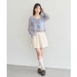 SET2点ラッフルレースブラウス+キャミソール | earth music&ecology | 詳細画像18