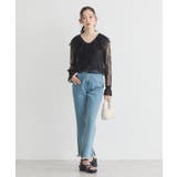 SET2点ラッフルレースブラウス+キャミソール | earth music&ecology | 詳細画像24