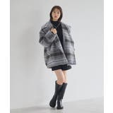 チェックシャギーコート | earth music&ecology | 詳細画像10