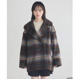 チェックシャギーコート | earth music&ecology | 詳細画像26