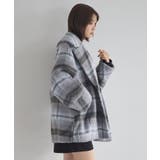 チェックシャギーコート | earth music&ecology | 詳細画像8