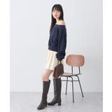 ニットプリーツスカート | earth music&ecology  | 詳細画像6 