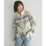 ダブルzipノルディックカウチンニットカーディガン | earth music&ecology  | 詳細画像15 