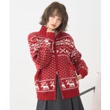 ダブルzipノルディックカウチンニットカーディガン | earth music&ecology  | 詳細画像8 