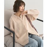 ライトベージュ | 襟付きニットアウター | earth music&ecology 