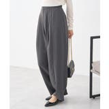 チャコールグレー | タックコクーンパンツ | earth music&ecology 