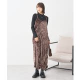 ブラウン | クラッシュベロアシャーリングワンピース | earth music&ecology