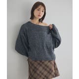 オフショルフェザーニットプルオーバー | earth music&ecology  | 詳細画像2 