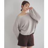 オフショルフェザーニットプルオーバー | earth music&ecology  | 詳細画像4 