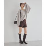 オフショルフェザーニットプルオーバー | earth music&ecology  | 詳細画像6 