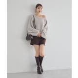 オフショルフェザーニットプルオーバー | earth music&ecology  | 詳細画像7 