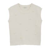 フラワーモチーフニットベスト | earth music&ecology  | 詳細画像19 