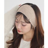 ベージュ | リブニットターバン | earth music&ecology