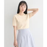 半袖ケーブルニットプルオーバー | earth music&ecology | 詳細画像1