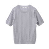 半袖ケーブルニットプルオーバー | earth music&ecology | 詳細画像35