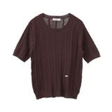 半袖ケーブルニットプルオーバー | earth music&ecology | 詳細画像37