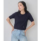 半袖ケーブルニットプルオーバー | earth music&ecology | 詳細画像19