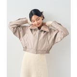 襟ファーレザーブルゾン | earth music&ecology | 詳細画像21