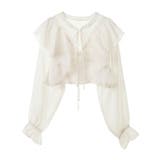 シアーラッフルショートボレロ | earth music&ecology  | 詳細画像36