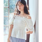 2wayオフショルジャガードブラウス | earth music&ecology | 詳細画像1