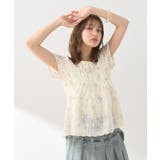 フラワープリント刺繍ブラウス | earth music&ecology | 詳細画像11