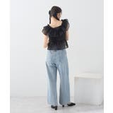 ダブルフリルノースリブラウス | earth music&ecology  | 詳細画像11 