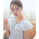 ダブルフリルノースリブラウス | earth music&ecology  | 詳細画像2 