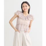 ダブルフリルノースリブラウス | earth music&ecology  | 詳細画像12 