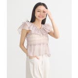 ダブルフリルノースリブラウス | earth music&ecology  | 詳細画像13 