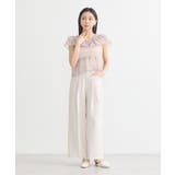 ダブルフリルノースリブラウス | earth music&ecology  | 詳細画像14 