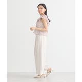 ダブルフリルノースリブラウス | earth music&ecology  | 詳細画像15 