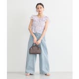 ダブルフリルノースリブラウス | earth music&ecology  | 詳細画像20 