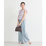 ダブルフリルノースリブラウス | earth music&ecology  | 詳細画像21 