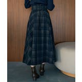 バックレースアップチェックスカート | earth music&ecology  | 詳細画像1