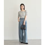 アシメネックリブニットプルオーバー | earth music&ecology | 詳細画像4