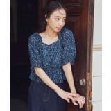 フラワー刺繍フリルヘムブラウス | earth music&ecology  | 詳細画像3 
