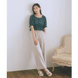 フラワー刺繍フリルヘムブラウス | earth music&ecology  | 詳細画像10 