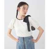 アシメ肩リボンカットソー | earth music&ecology | 詳細画像12