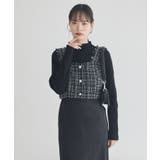 フリンジツイードビスチェ | earth music&ecology  | 詳細画像12 