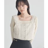 フリンジツイードビスチェ | earth music&ecology  | 詳細画像8 