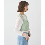 フリンジツイードビスチェ | earth music&ecology  | 詳細画像3 