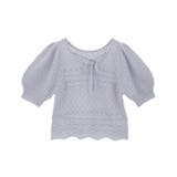 キャットヤーン透かし編みニットプルオーバー | earth music&ecology  | 詳細画像23 