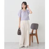 キャットヤーン透かし編みニットプルオーバー | earth music&ecology  | 詳細画像10 