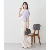 キャットヤーン透かし編みニットプルオーバー | earth music&ecology  | 詳細画像12 